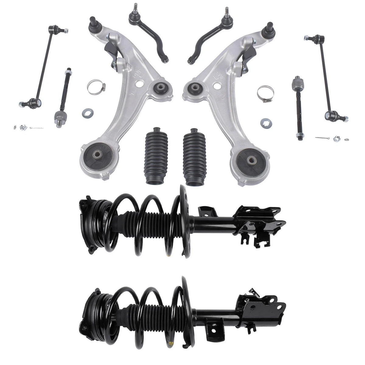 Set of 12 Front Suspension Kit with Lower Control Arms for Nissan Altima (2007–2013)