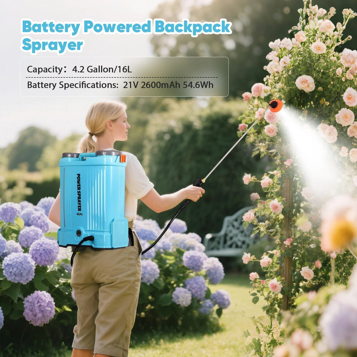 4.2 Gallon Battery Powered Backpack Sprayer for Weed Control