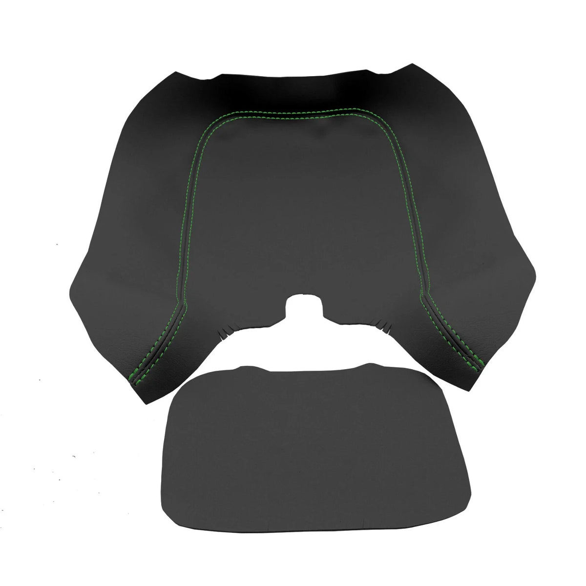 Leather Console Lid Armrest Cover for Jaguar XK XK8 XKR (1997–2006) Green Stitch