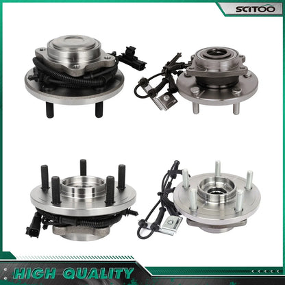 Set of 4 Front Rear Wheel Bearing Hubs for Dodge Grand Caravan (2012–2020)