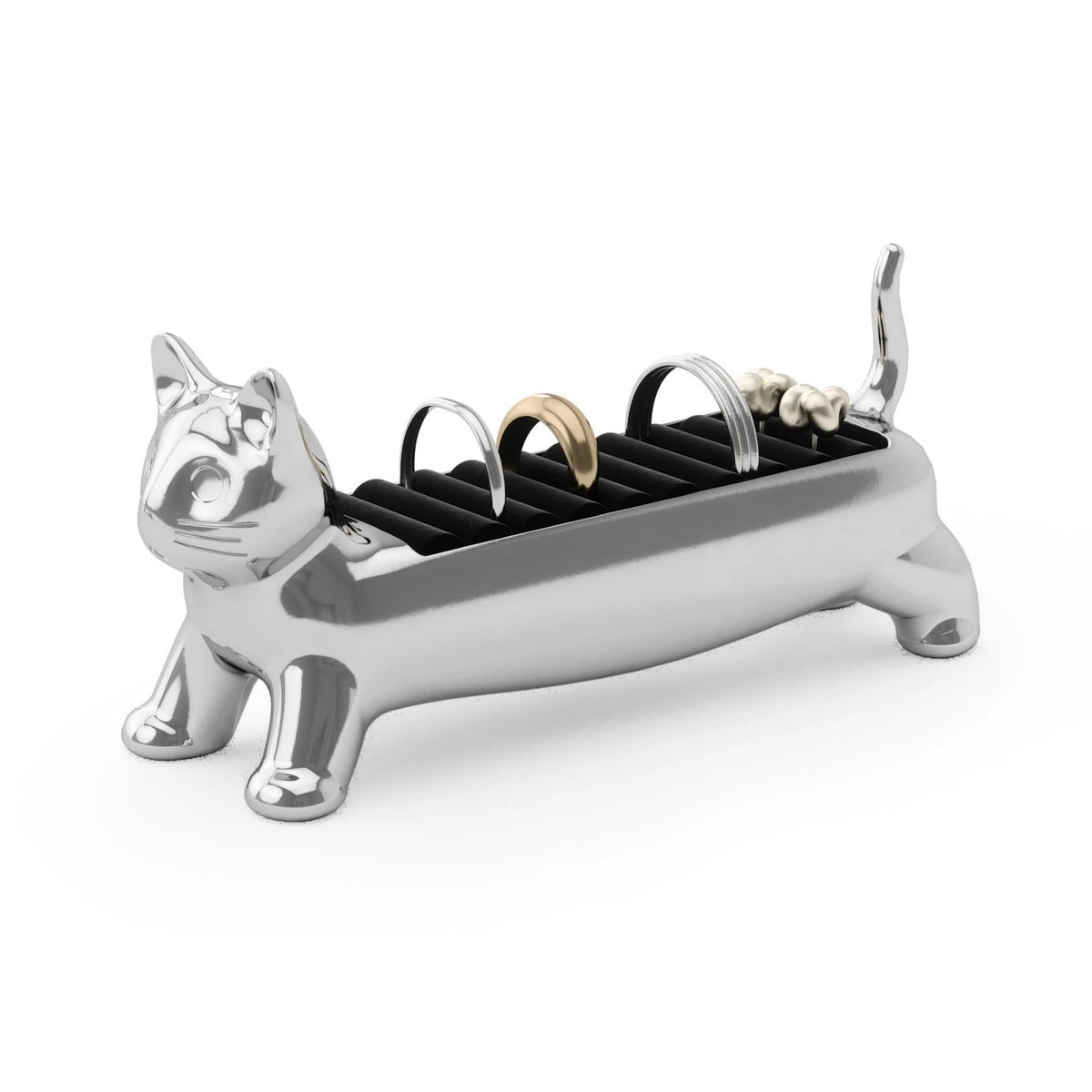 Chrome Ring Holder for Pet Lovers (Gift for Kitty)