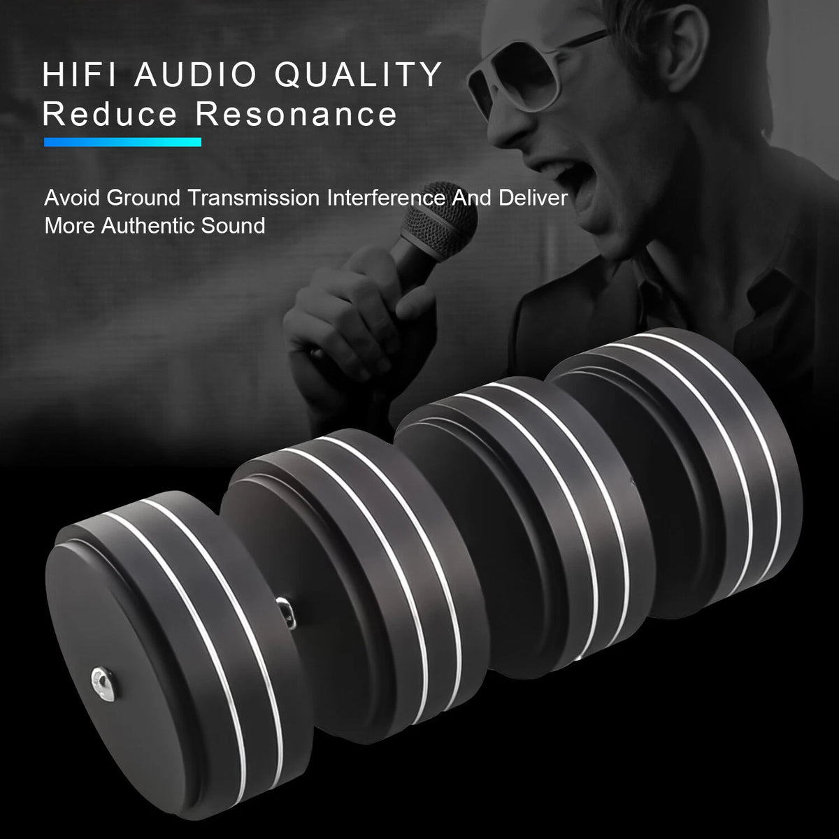 8pcs Aluminum Speaker Isolation Feet for Subwoofer (40x20mm)