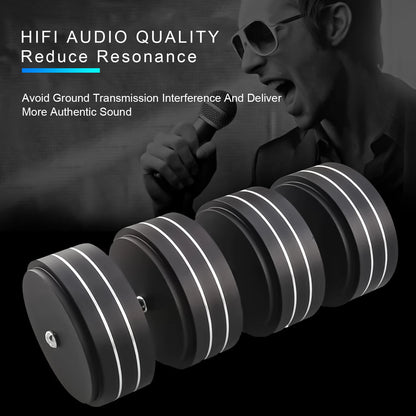 8pcs Aluminum Speaker Isolation Feet for Subwoofer (40x20mm)
