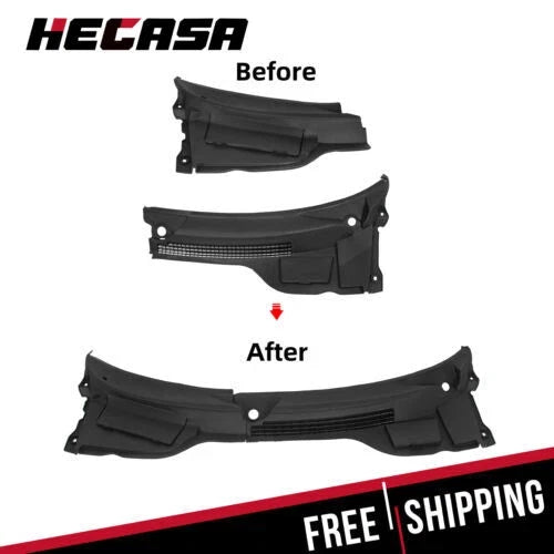 Set of 2 Windshield Cowl Cover Grille for Mini Cooper R55 R56 R57 (2007–2015)