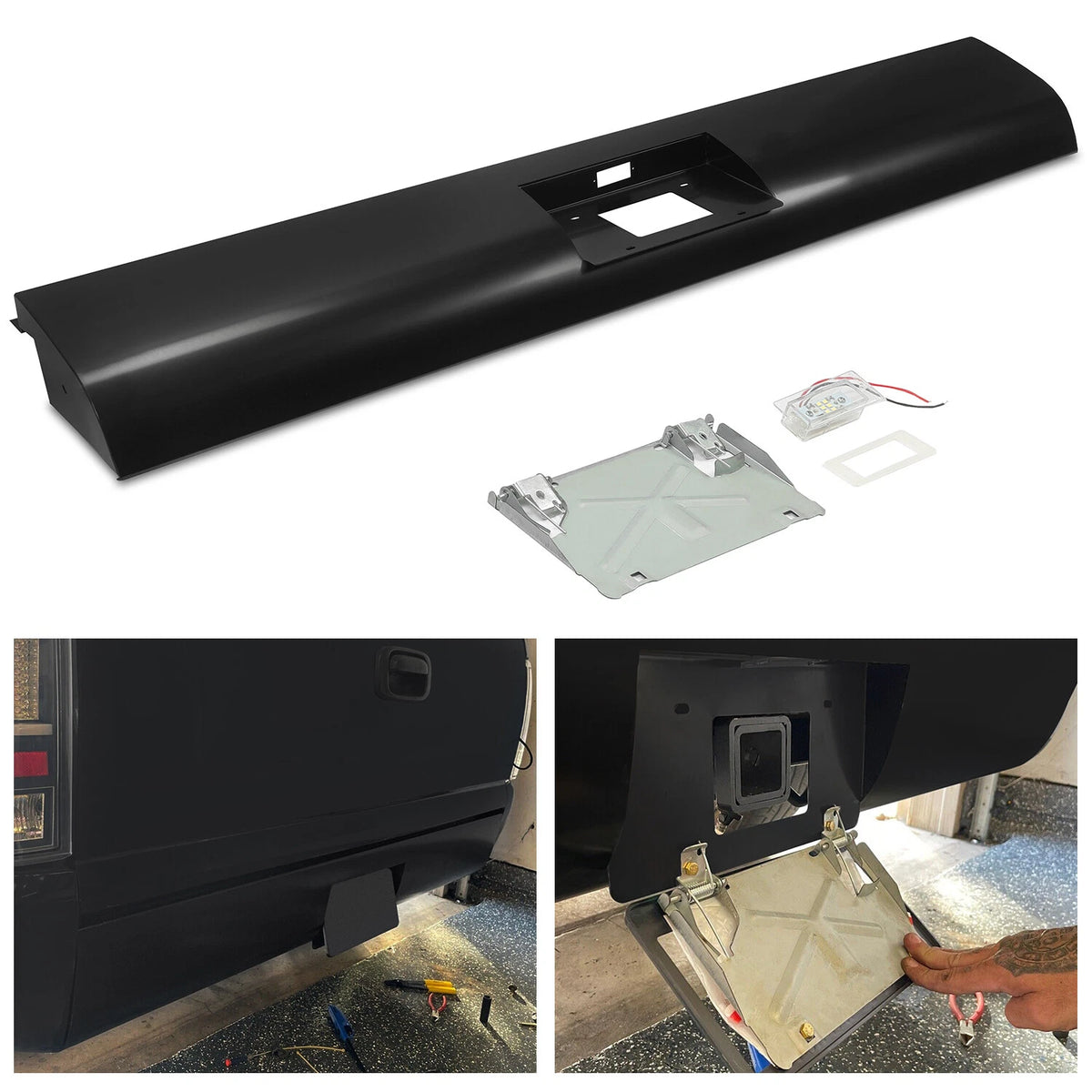 Steel Rear Bumper Roll Pan for Chevy Silverado GMC Sierra 1500 (1999–2007)
