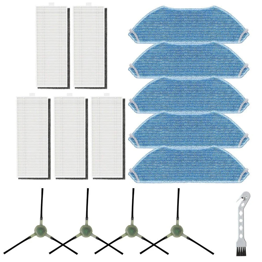 Set of 4 Side Brush Filter Mop for Lefant M2 Series Robot Vacuum