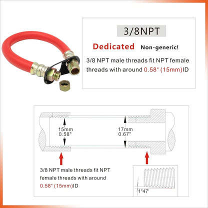 3/8" Oil Drain NPT Port for Various Applications (14" Length)