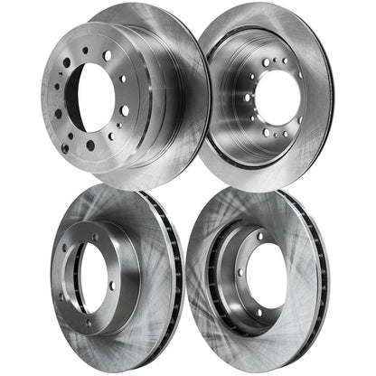 Set of 2 Front & Rear Brake Disc Rotors for Lexus LX470 Toyota Land Cruiser
