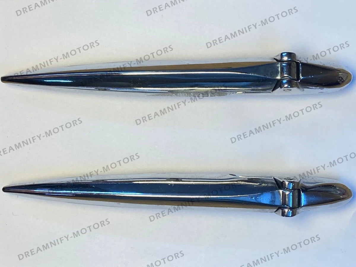 Set of 2 Chrome Plated Boot Trunk Lid Hinges for Morris & Vintage Car