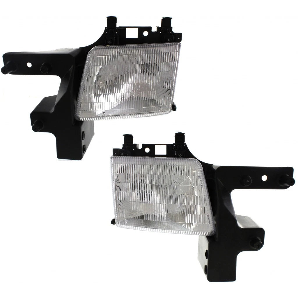 Pair Headlights for Dodge B1500 (1998) - PLX-M0-CS121-B001L, CH2502118, CH2503118