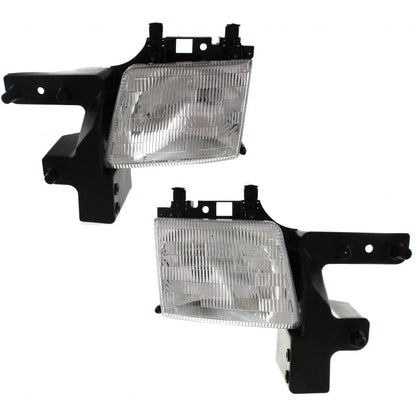 Pair Headlights for Dodge B1500 (1998) - PLX-M0-CS121-B001L, CH2502118, CH2503118