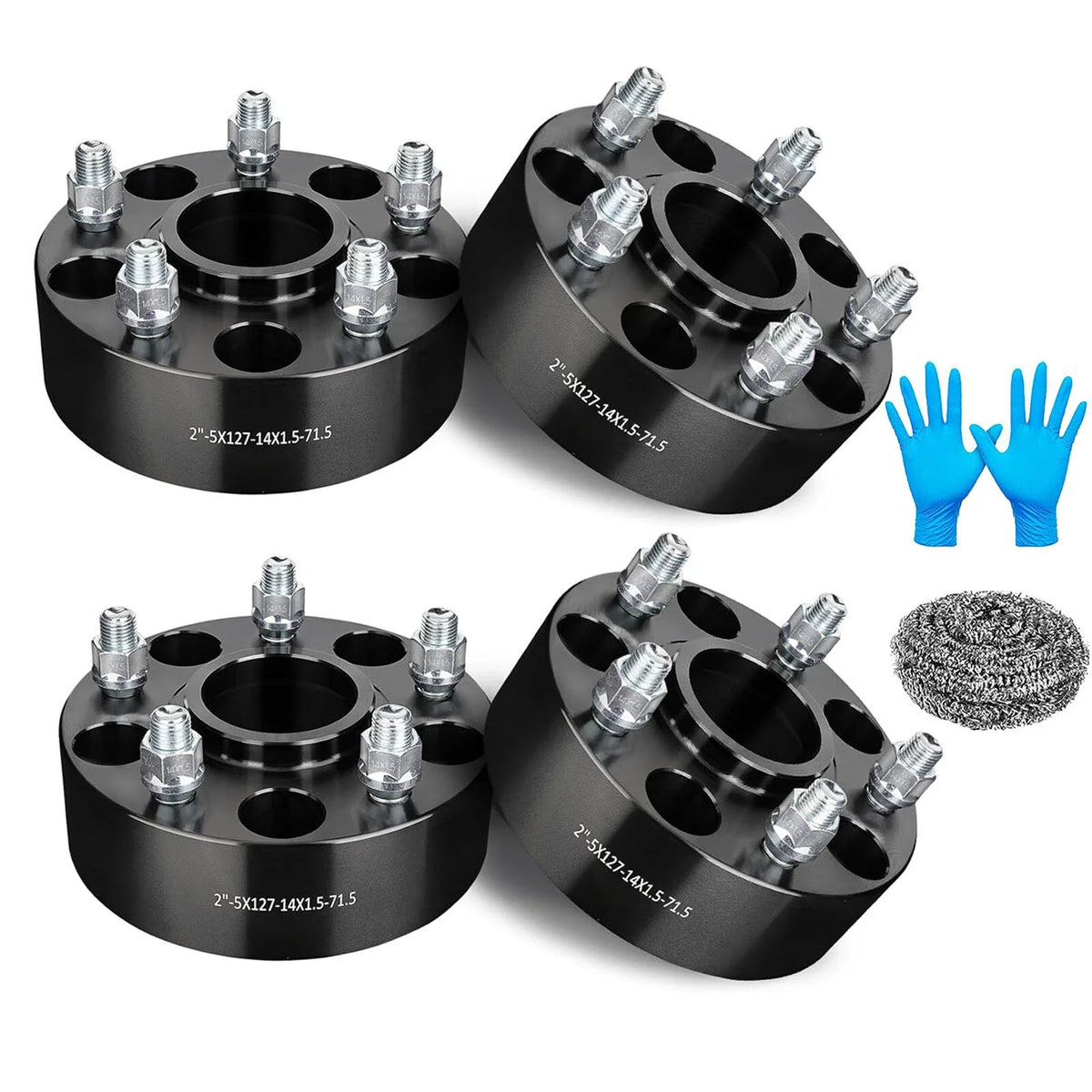Set of 4 Hubcentric 2" Wheel Spacers for Jeep Wrangler Grand Cherokee (2007–2018)