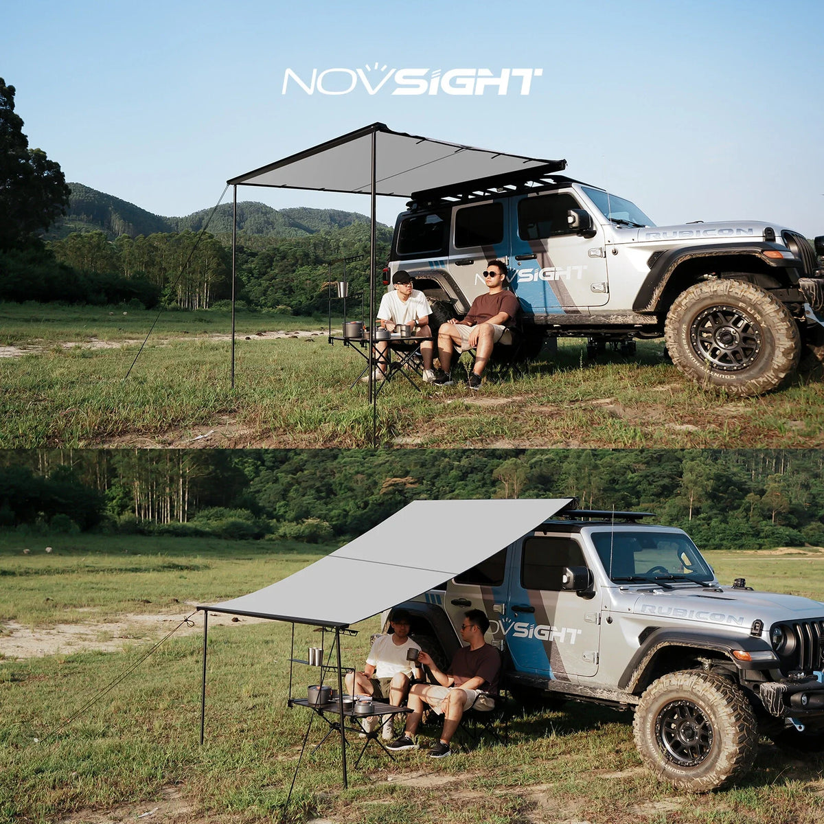 Car Side Awning for SUV Truck (6.6x8.2') Outdoor Camping Sun Shade