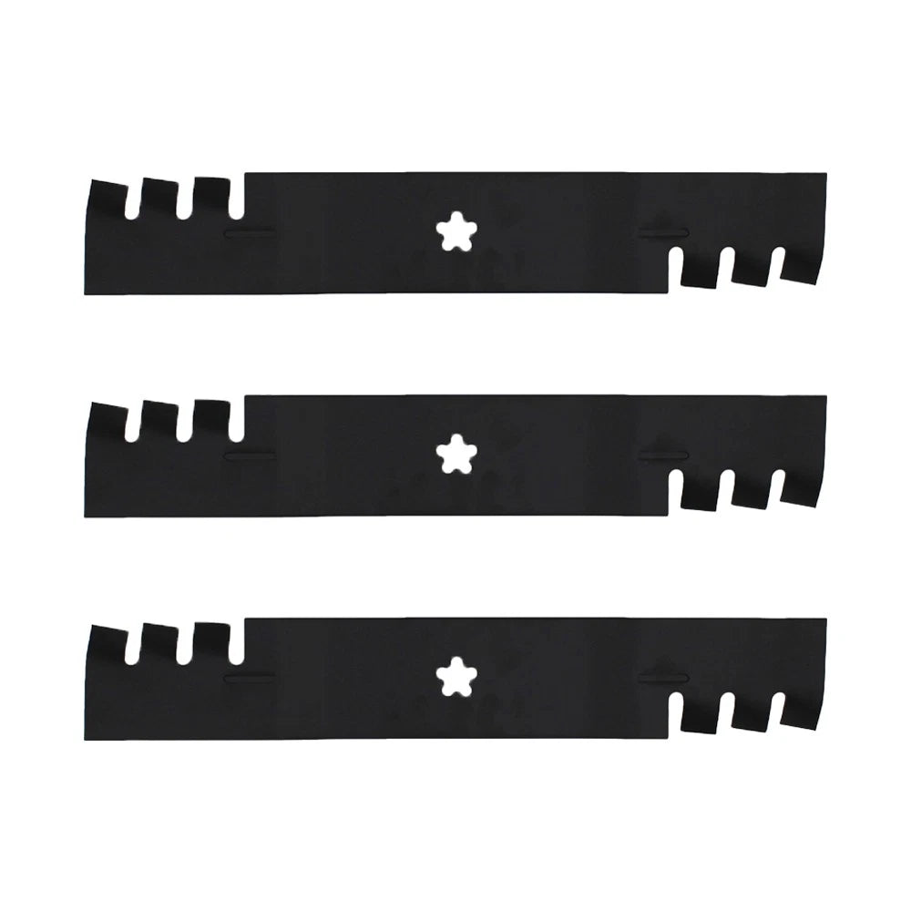 Set of 3 Toothed Mulching Blades for Husqvarna (Fits 532 18 72-55)