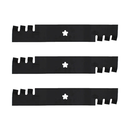 Set of 3 Toothed Mulching Blades for Husqvarna (Fits 532 18 72-55)