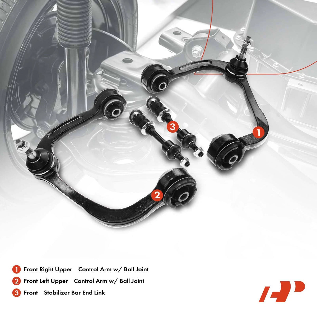 Set of 4 Front Control Arm Ball Joints for Ford F-150 (2005–2008) - 4L3Z3085AA, 4L3Z3085AB, RK80306