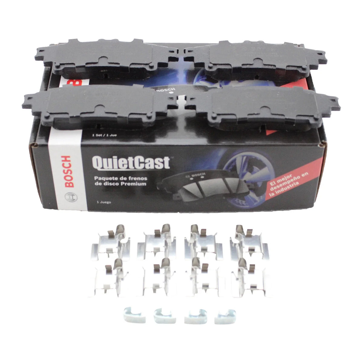 Set of 4 Bosch QuietCast Rear Ceramic Brake Pads for GS350 IS350 RX450h Prius V Sienna (2010–2020)