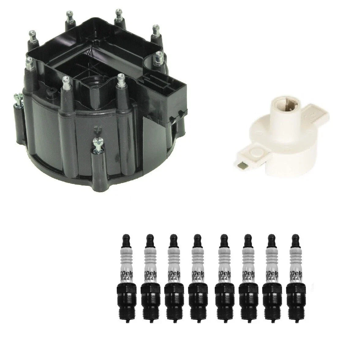 Distributor Rotor Cap & Spark Plugs Kit for Chevy G30 GMC G3500 (1996–2002)