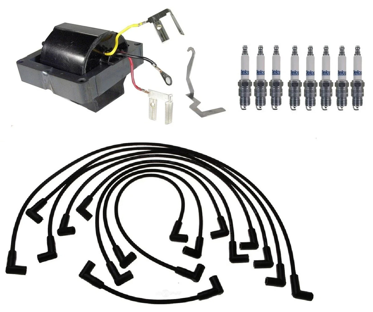 Ignition Wires & Spark Plugs Kit for Chevy K20, Suburban, C20 (1973–1991)