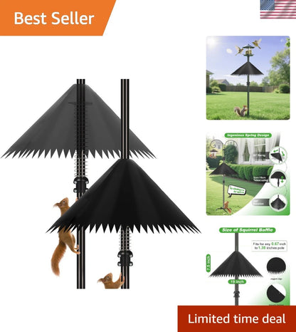 2 Pack Squirrel Baffle for Bird Feeder Pole (19 Inch)