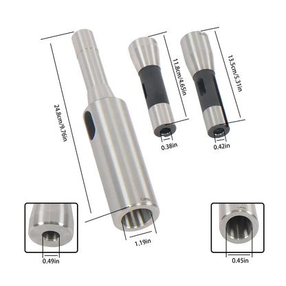4 Pc R8 Shank Set for 1MT 2MT 3MT 4MT (Industrial) 49695