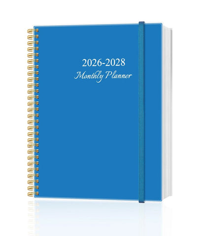 3-Year Monthly Planner for 2026-2028 (April Start, 8.5'' x 11'', Blue)
