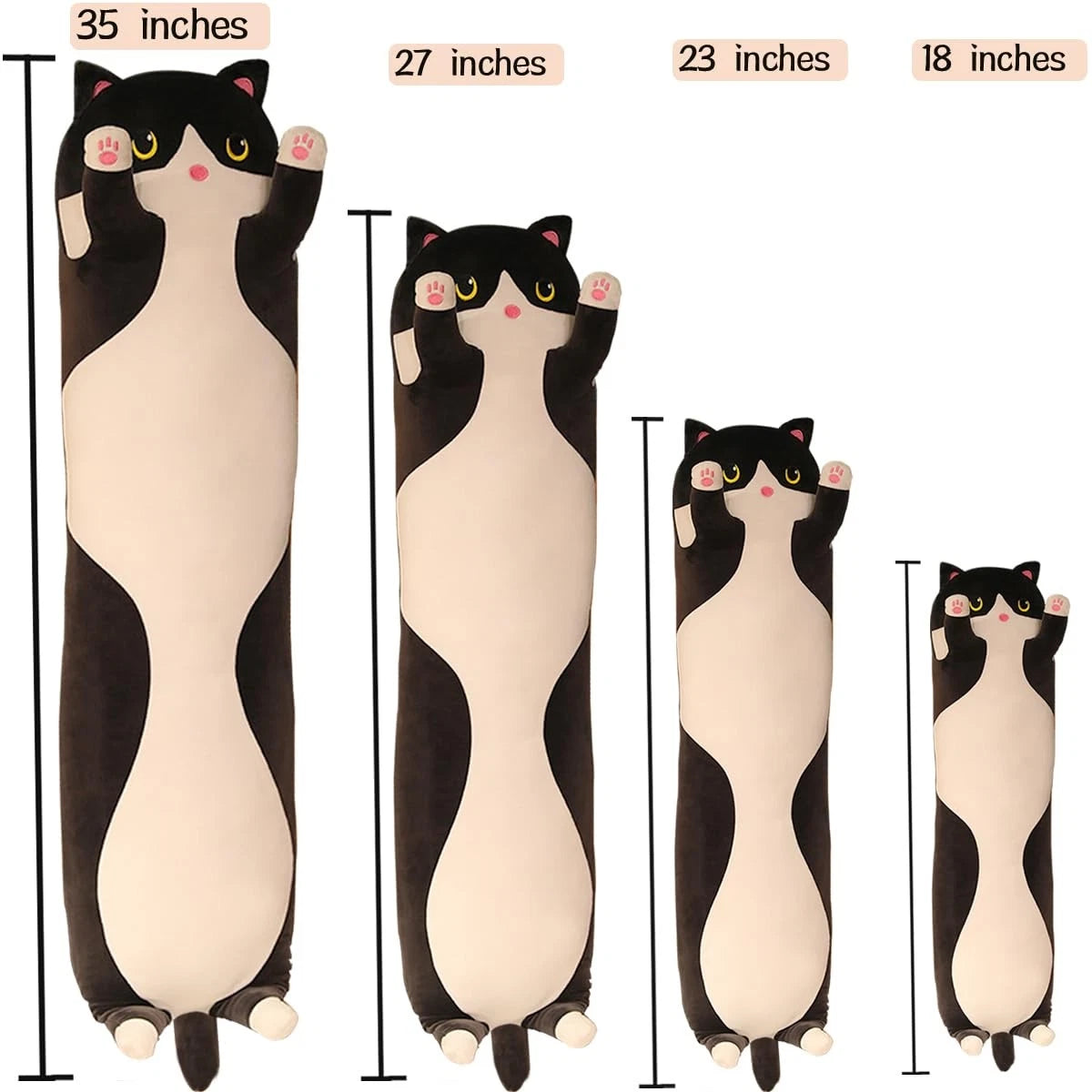 18-Inch Black Cat Plush Pillow for Cats (2010–2023)