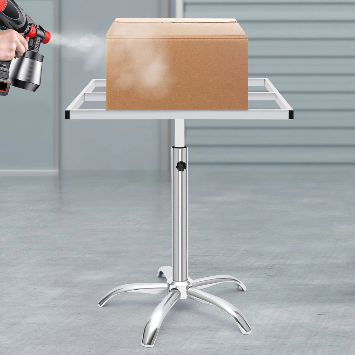 Adjustable Height Spray Painting Stand for Flexible Rotation