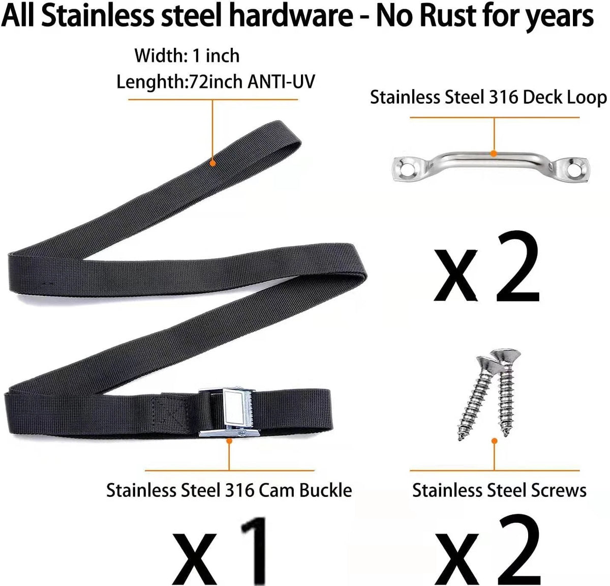 78'' Battery Tie Down Strap for Universal Use (78 inches x 78 inches)