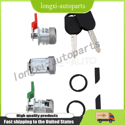 Ignition Lock & Door Lock Cylinder Set w/2 Keys for Ford Expedition (2003–2008) 707592C, 703362C, 7C3Z-1521990-A, 5S4Z11582BB