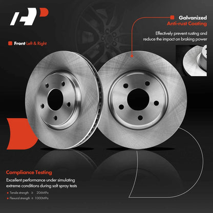 A-Premium Pair Front Brake Rotor & Pad + Caliper for Chevy Malibu (2008–2012)