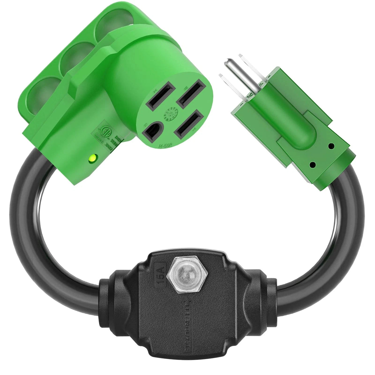 50 Amp RV Adapter Cord for RVGUARD (NEMA 5-15P to NE)