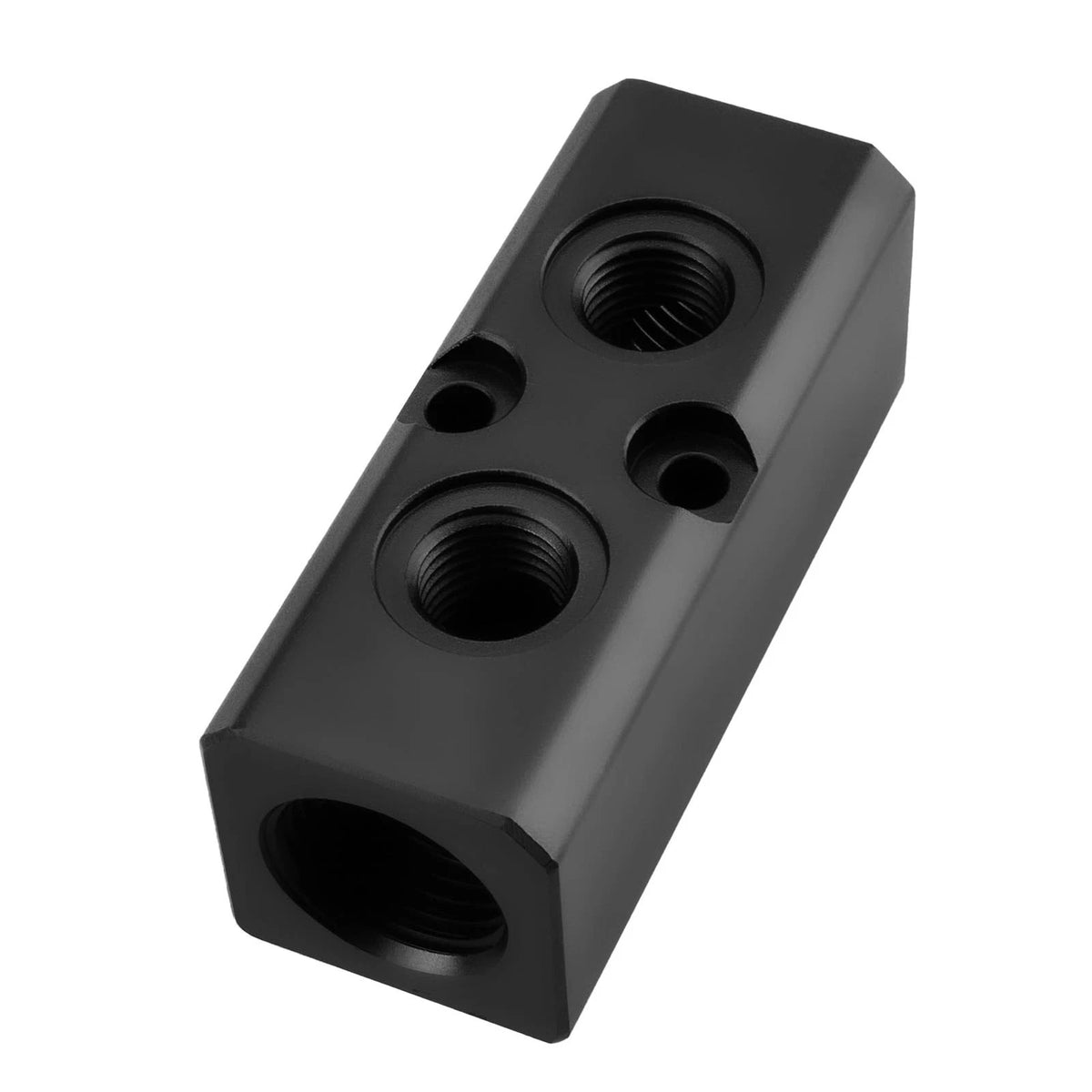 2 Way 4 Port Air Manifold for Compressor (Black)