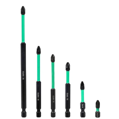 Magnetic PZ2 Screwdriver Bits Set for Automotive Repair (25mm to 150mm)