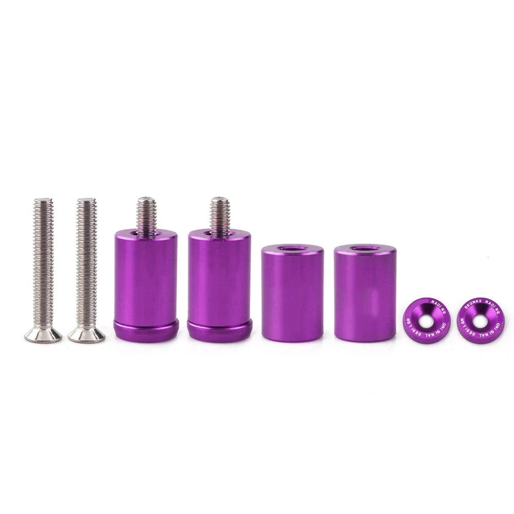Set of 4 Billet Aluminum Engine Hood Vent Spacer Riser Kit for Turbo Motor Swap
