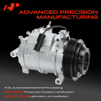A/C Compressor with Clutch for Chrysler Charger Challenger (2007–2010) - 55111409AD, 55111418AB, 55111418AC, R5111418AC, RL111418AC, CO30001C