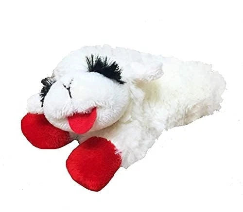 Lamb Chop Plush Toy for Small & Medium Dogs (10", White)