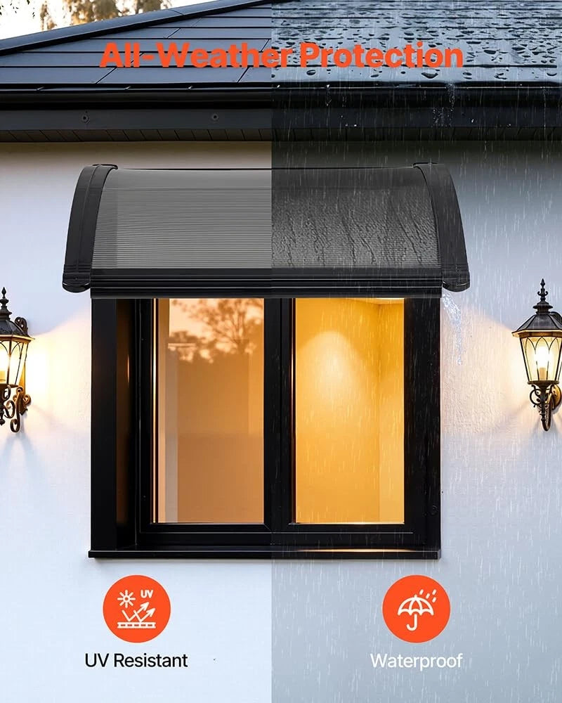 Awnings for Door Entrance & Window (24" x 24") - Smoke Gray