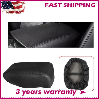 Center Console Armrest Lid Cover for Ford Explorer (2011–2018) Black Leather