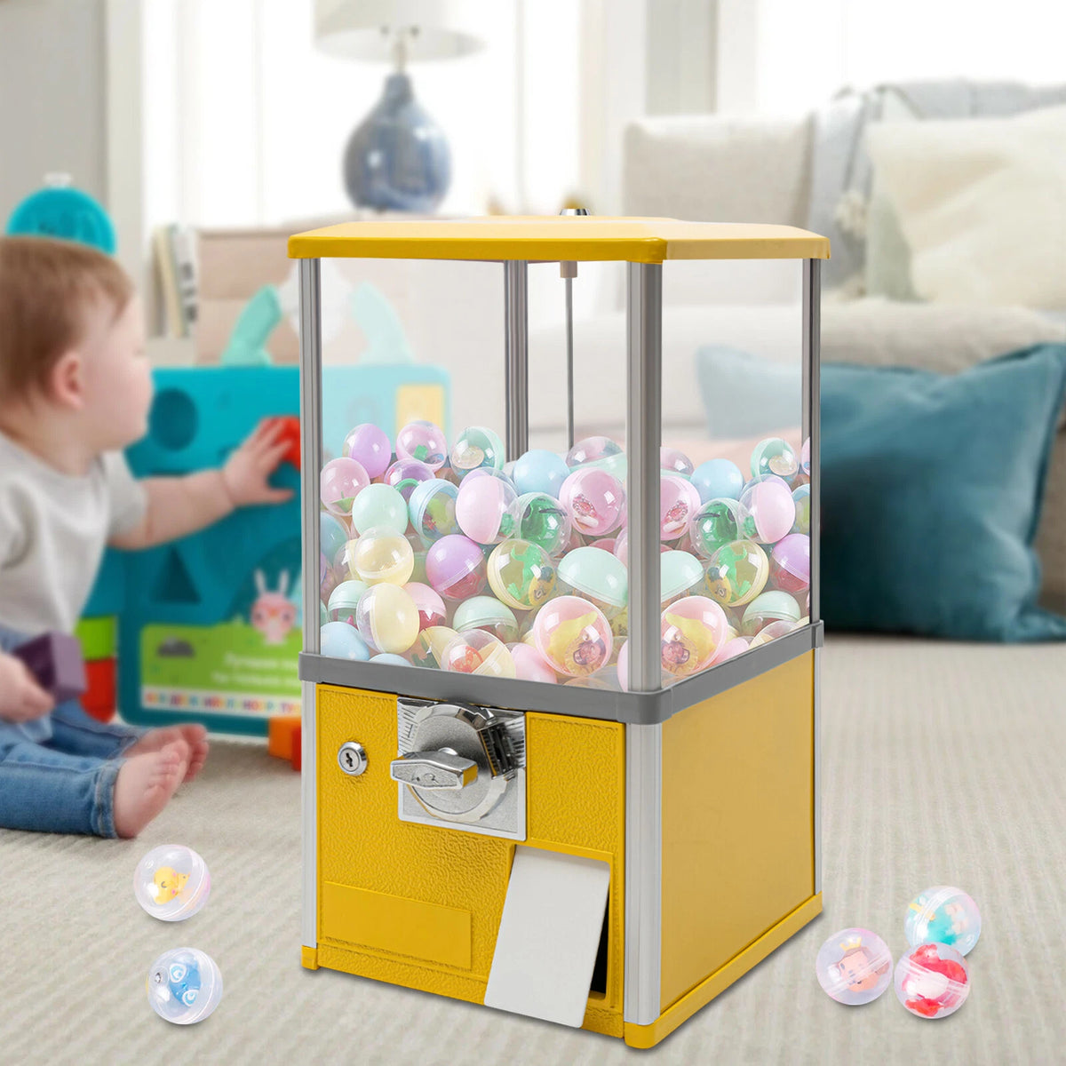 Commercial Gumball Candy Vending Machine with Removable Canisters