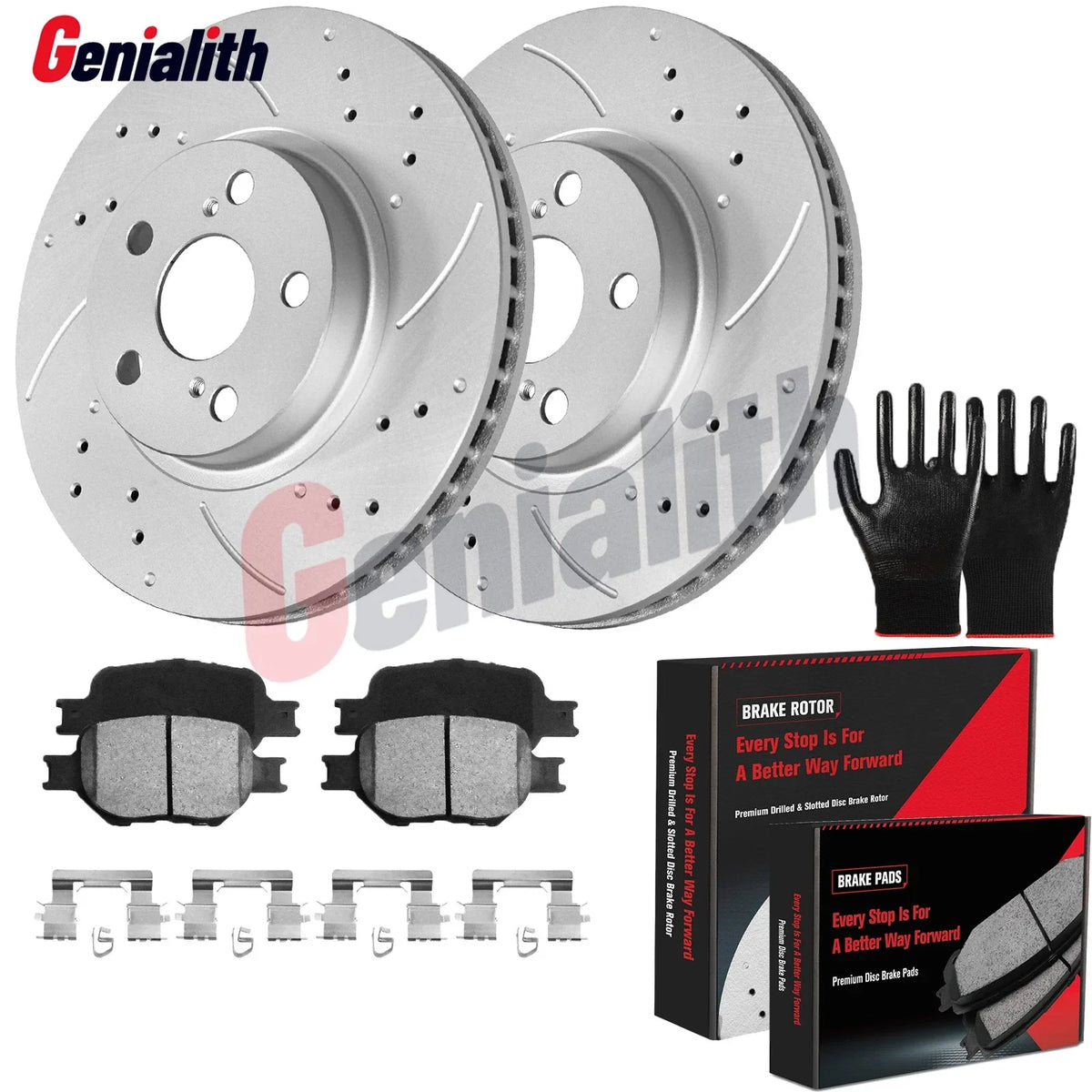 Front Drilled Disc Rotors + Ceramic Brake Pads for Toyota Celica (2000–2005)