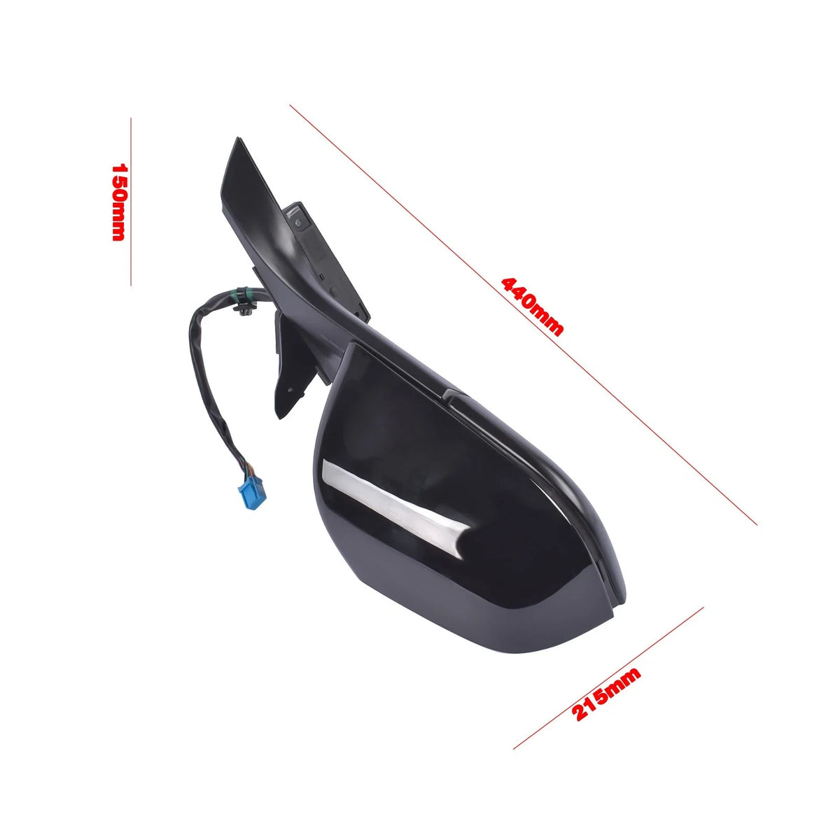 Heated Power Fold Black Right Passenger Side Mirror for Tesla Model 3 (2017–2022)