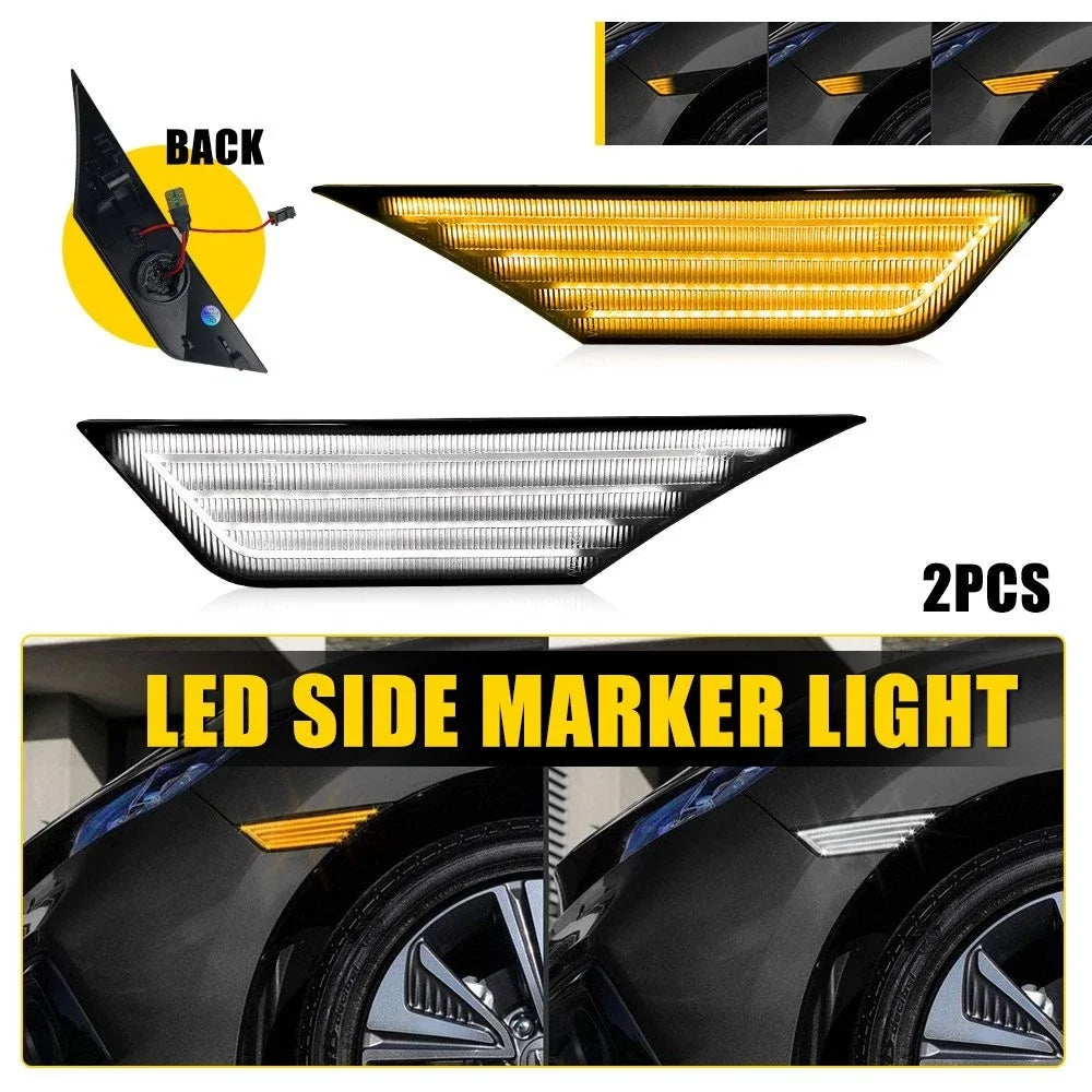 LED Smoke Lens Side Marker Lamp for Honda Civic (2016–2021)