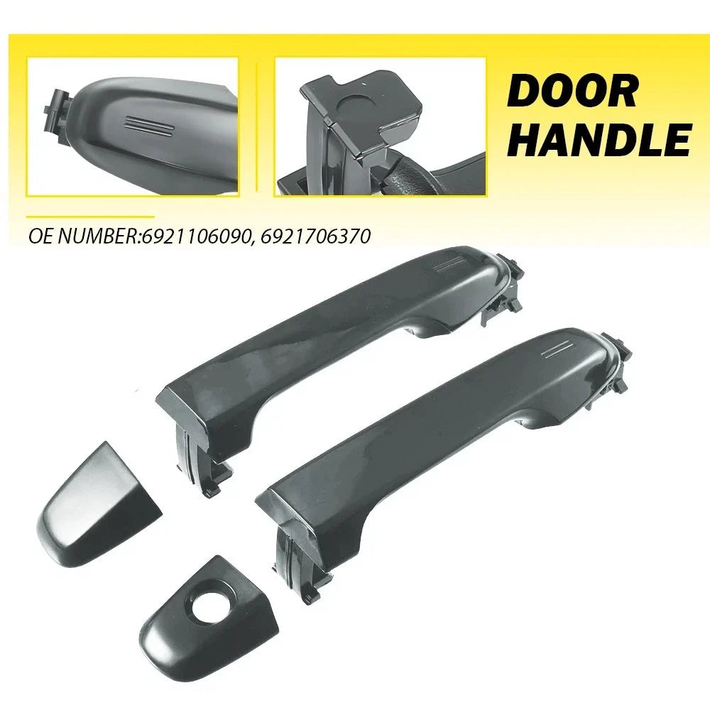 Set of 2 Front Right & Left Door Handles for Toyota Camry (2012–2017) 1G3 Magnetic Gray Metallic