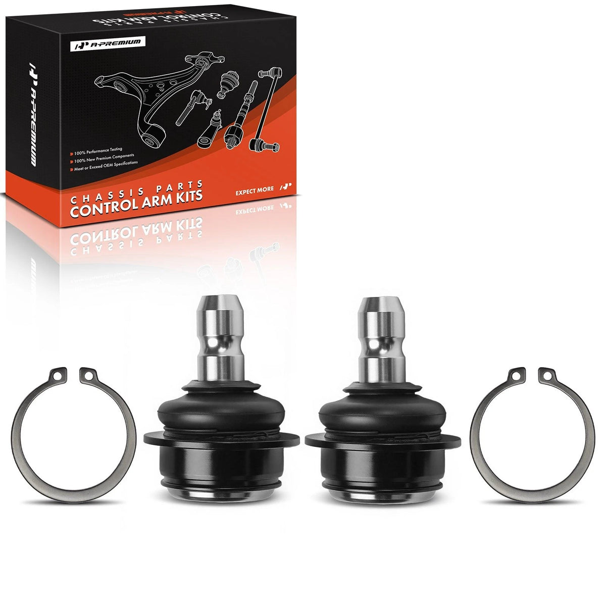 2X Front Lower Side Ball Joint for Chevrolet Spark (2013–2015) 95032440, 95319217, 95319218, MS50586