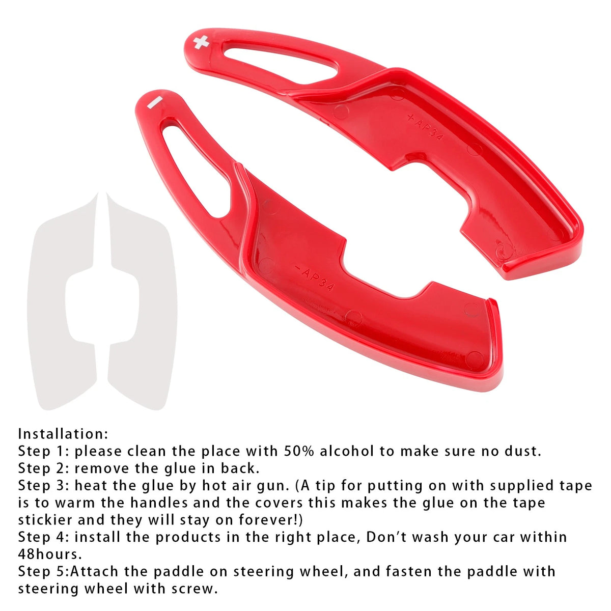 Steering Wheel Paddle Shifter Extension for Lexus RX NX (2015–2023) Red