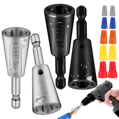 Set of 4 Multifunctional Wire Twister Tools for Drill, White/Black