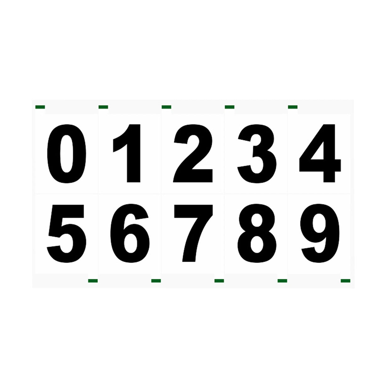 3Pcs 4 Inch Black Reflective Digital Mailbox Number Stickers