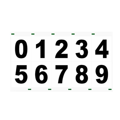 3Pcs 4 Inch Black Reflective Digital Mailbox Number Stickers