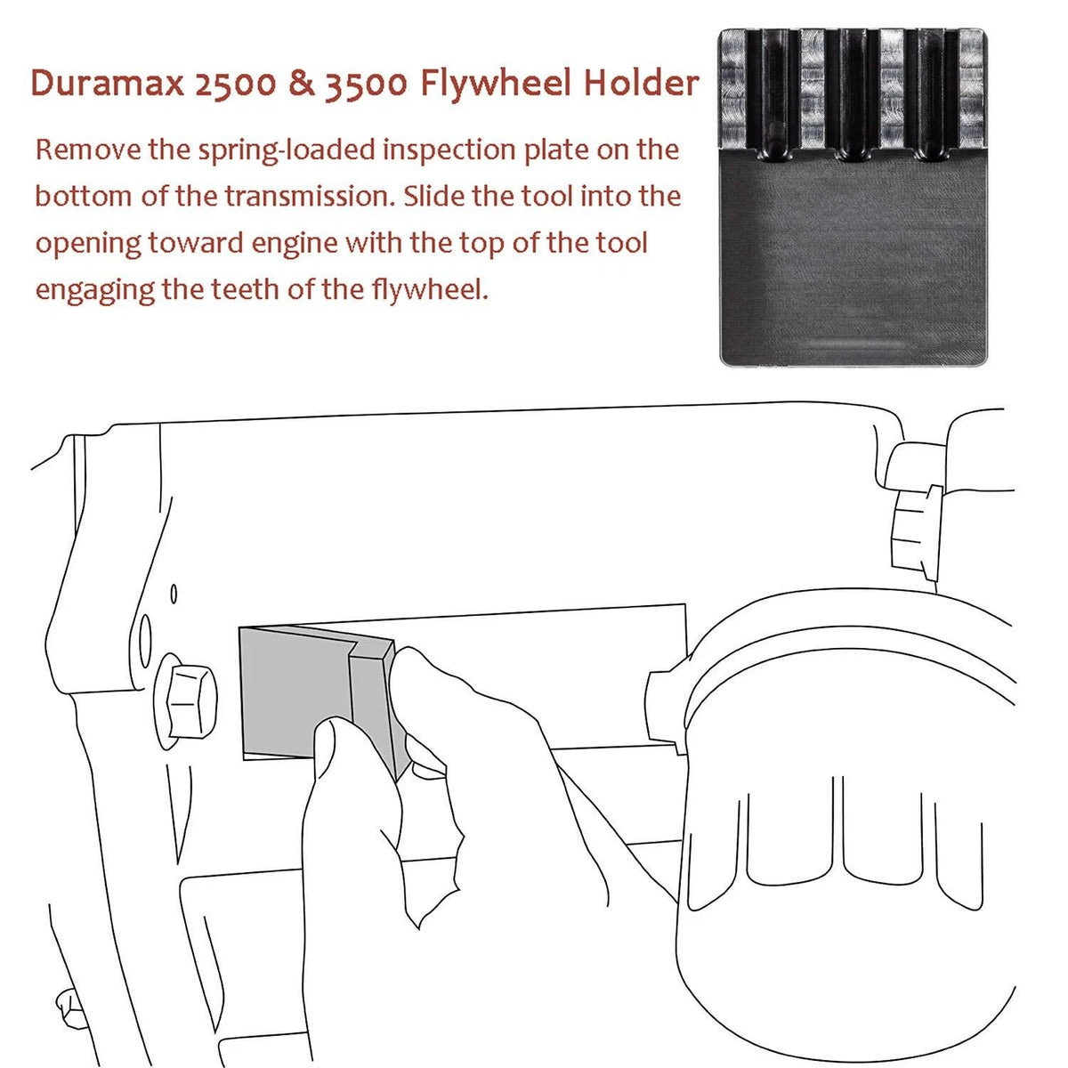 Flywheel Locking Socket Tool with 36mm 3/4" Socket for Duramax 2500/3500 (2001–2016)